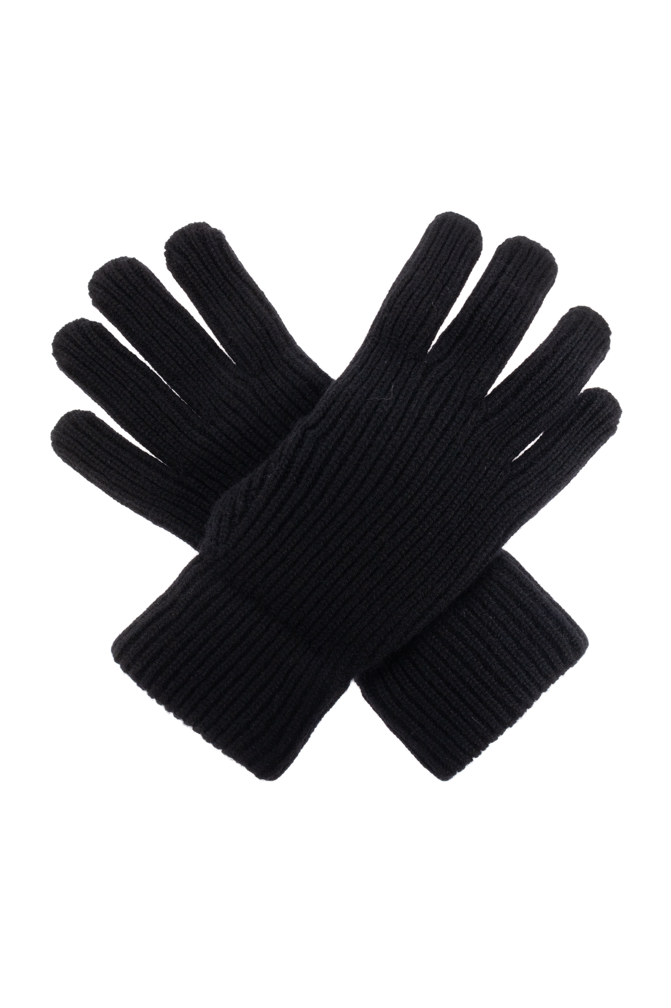 EMPORIO ARMANI 90s レザーグローブ フリース ロゴ glove Emporio Armani Gloves with an application in the shape of a